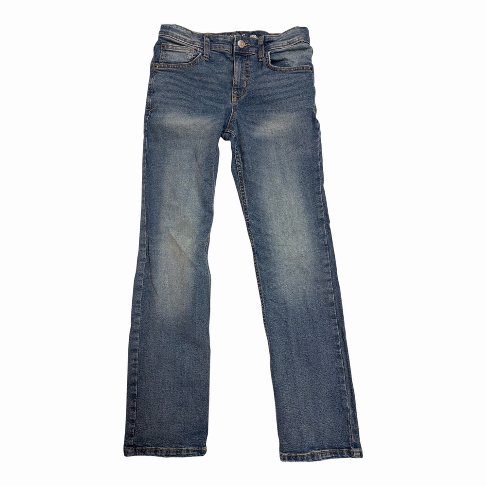 Cat & Jack Girls Straight Stretch Blue Denim Jeans Size 14 Cotton/Spandex